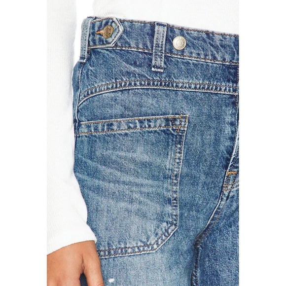 Free People We the Free Palmer Cuffed Jeans Size 27 Distressed Splatter $128 - Picture 7 of 7